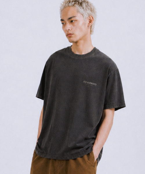 QT8 GARMENTS(キューティーエイトガーメント)の「LB Pigment Simple Logo Tee (Charcoal)(Tシャツ/カットソー・レディース・その他・MEDIUM/LARGE/X-LARGE/SMALL)」の3枚目の写真