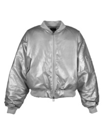 STYLISE（スタイライズ）の「【BREATH】FAUX LEATHER BOMBER JACKET / シルバー [BR25AW-O0012]（ダウンジャケット/コート）」