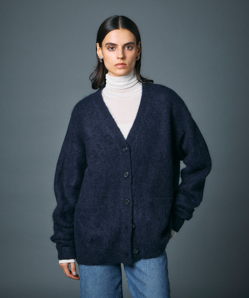 N.O.R.C（ノーク）の「アルパカシャギーニットカーディガン（カーディガン/ボレロ・レディース・グレー/ブラウン/ネイビー・フリー）」の5枚目の写真