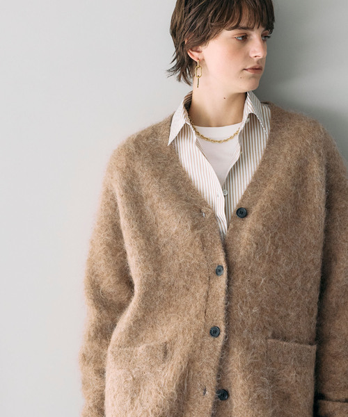 N.O.R.C（ノーク）の「アルパカシャギーニットカーディガン（カーディガン/ボレロ・レディース・グレー/ブラウン/ネイビー・フリー）」の11枚目の写真