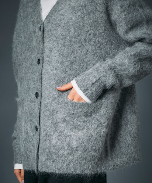 セール】アルパカシャギーニットカーディガン（カーディガン/ボレロ