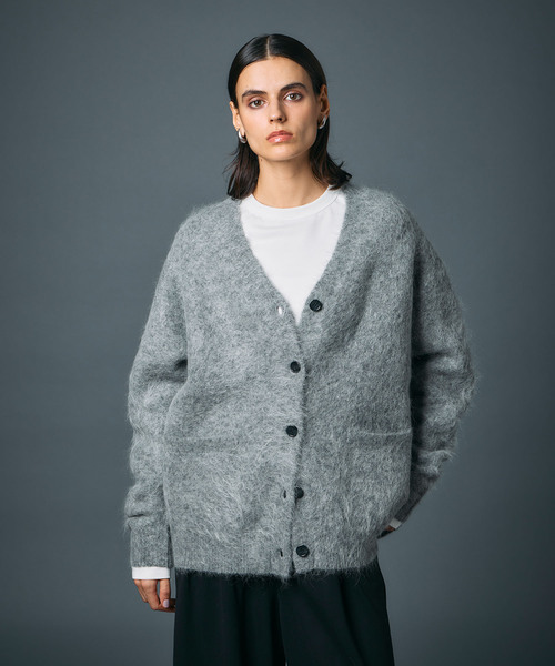 N.O.R.C（ノーク）の「アルパカシャギーニットカーディガン（カーディガン/ボレロ・レディース・グレー/ブラウン/ネイビー・フリー）」の2枚目の写真