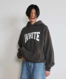 DUSTYWHITE（ダスティーホワイト）の「グレー ヴィンテージウォッシング 起毛 フードパーカー（パーカー）」