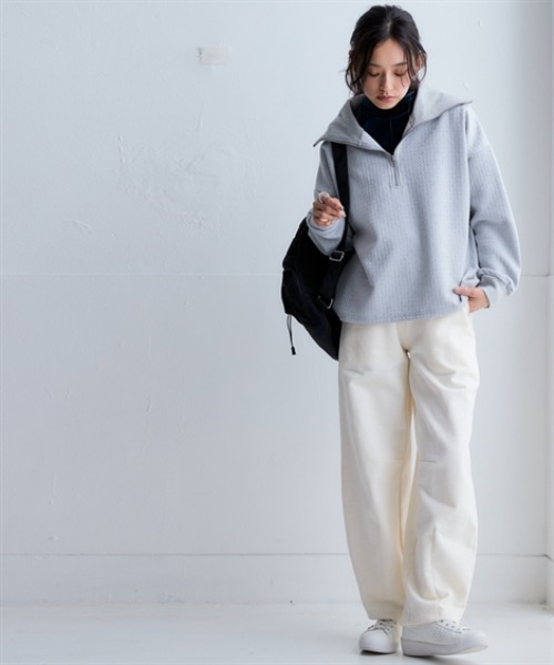 nissen（ニッセン）の「綿100％裏起毛バレルレッグシルエットスウェットパンツ＜大きいサイズ有＞（その他パンツ・レディース・アイボリー/ブラック/杢グレー・4L/5L/8L/10L/6L/LL/S/M/L/3L）」の21枚目の写真