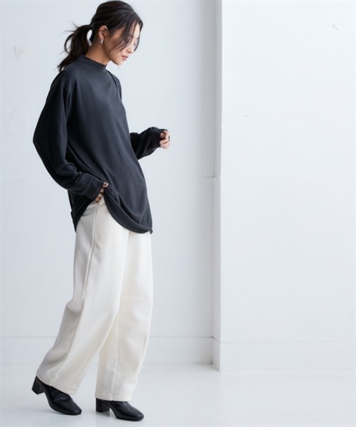 nissen（ニッセン）の「綿100％裏起毛バレルレッグシルエットスウェットパンツ＜大きいサイズ有＞（その他パンツ・レディース・アイボリー/ブラック/杢グレー・4L/5L/8L/10L/6L/LL/S/M/L/3L）」の20枚目の写真