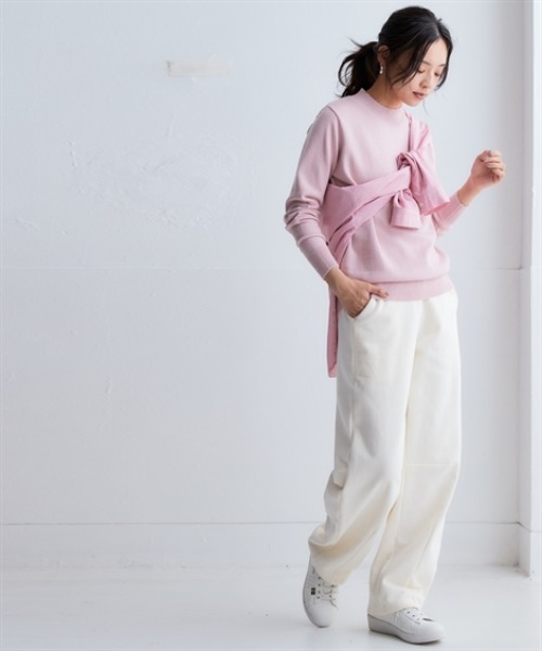 nissen（ニッセン）の「綿100％裏起毛バレルレッグシルエットスウェットパンツ＜大きいサイズ有＞（その他パンツ・レディース・アイボリー/ブラック/杢グレー・4L/5L/8L/10L/6L/LL/S/M/L/3L）」の17枚目の写真