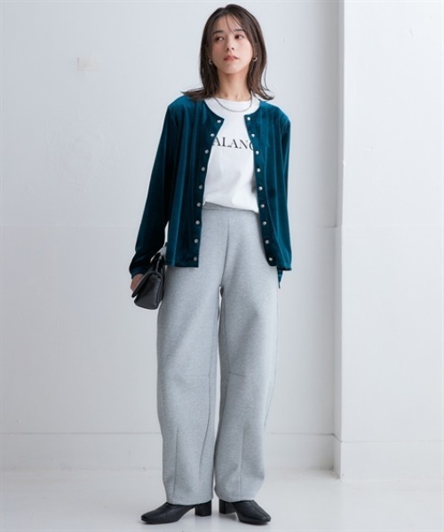 nissen（ニッセン）の「綿100％裏起毛バレルレッグシルエットスウェットパンツ＜大きいサイズ有＞（その他パンツ・レディース・アイボリー/ブラック/杢グレー・4L/5L/8L/10L/6L/LL/S/M/L/3L）」の10枚目の写真