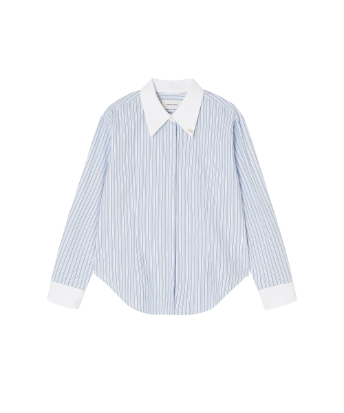 MAYVERU(メイバーユー)の「Mirror Shirts _ Blue(シャツ/ブラウス・レディース・ブルー・FREE)」の4枚目の写真