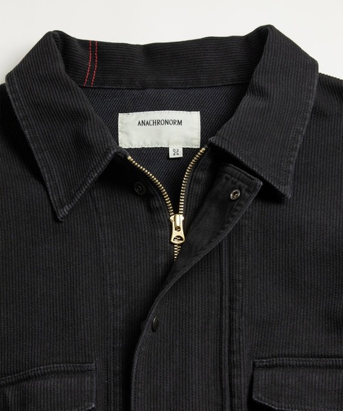 Anachronorm(アナクロノーム)の「【ANACHRONORM】AN397 HEAVY PIQUE WORK JACKET(ブルゾン・メンズ・ブラック・3/2)」の11枚目の写真