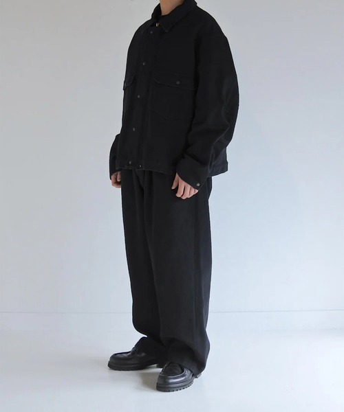 Anachronorm(アナクロノーム)の「【ANACHRONORM】AN397 HEAVY PIQUE WORK JACKET(ブルゾン・メンズ・ブラック・3/2)」の5枚目の写真
