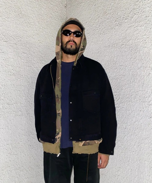 Anachronorm(アナクロノーム)の「【ANACHRONORM】AN397 HEAVY PIQUE WORK JACKET(ブルゾン・メンズ・ブラック・3/2)」の14枚目の写真