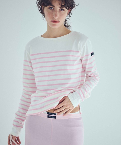 SEA(シー)の「Seavalley パネルバスクシャツ(Tシャツ/カットソー・レディース・ピンク/ラベンダー/ブルー・2/0)」の3枚目の写真
