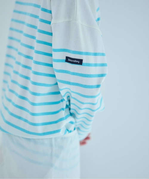 SEA(シー)の「Seavalley パネルバスクシャツ(Tシャツ/カットソー・レディース・ピンク/ラベンダー/ブルー・2/0)」の4枚目の写真