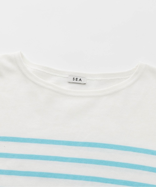 SEA(シー)の「Seavalley パネルバスクシャツ(Tシャツ/カットソー・レディース・ピンク/ラベンダー/ブルー・2/0)」の5枚目の写真