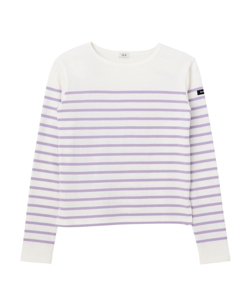SEA(シー)の「Seavalley パネルバスクシャツ(Tシャツ/カットソー・レディース・ピンク/ラベンダー/ブルー・2/0)」の14枚目の写真