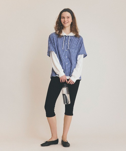 THE SHINZONE（ザ　シンゾーン）の「THE SHINZONE/シンゾーン　ロングスリーブフーディー　LONG SLEEVE HOODIE　26MMSBL02（スウェット・レディース・グレー/ホワイト・FREE）」の4枚目の写真