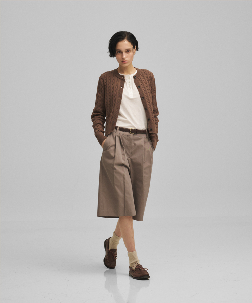 ANOTHER OFFICE WOMEN(アナザー オフィス ウーマン)の「w. Current Cable Cardigan (Mild Brown)(カーディガン/ボレロ・レディース・その他・0)」の2枚目の写真