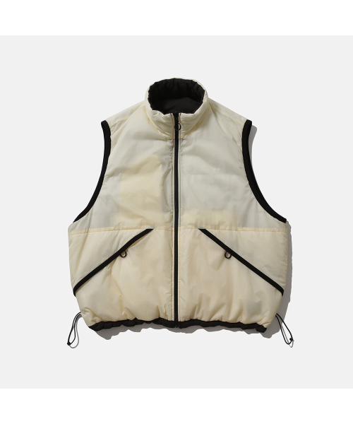 MOIF（モイフ）の「[AW25] REVERSIBLE PUFF VEST / BLACK/ECRU（ダウンベスト・メンズ・その他・1(S)/2(M)/3(L)）」の4枚目の写真