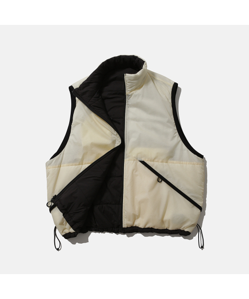 MOIF（モイフ）の「[AW25] REVERSIBLE PUFF VEST / BLACK/ECRU（ダウンベスト・メンズ・その他・1(S)/2(M)/3(L)）」の5枚目の写真