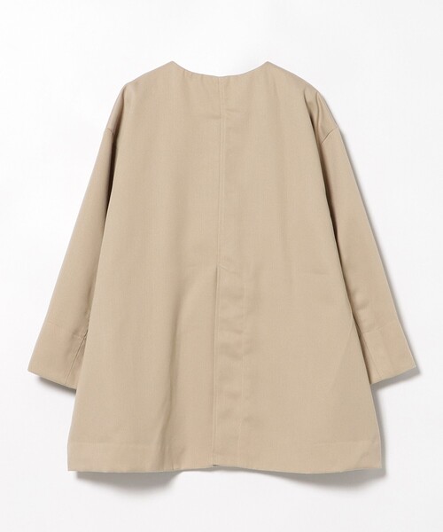 BEAMS HEART（ビームスハート）の「撥水 ノーカラー ハーフコート（ノーカラーコート・レディース・ブラック/ベージュ・FREE）」の19枚目の写真