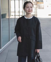 BEAMS HEART（ビームスハート）の「撥水 ノーカラー ハーフコート（ノーカラーコート）」