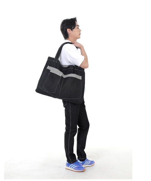 SAINTCREW(セントクルー)の「ウォーカー&ビルダーメガビックデニムショルダーバッグWBM-109ブラックWHS(エコバッグ/サブバッグ・メンズ・その他・フリー)」の7枚目の写真