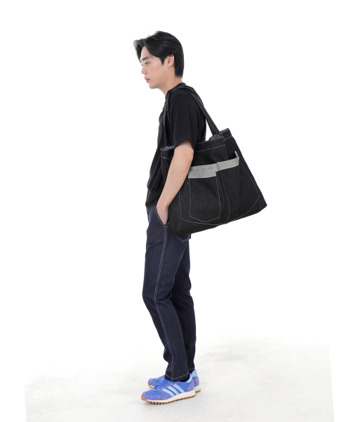 SAINTCREW(セントクルー)の「ウォーカー&ビルダーメガビックデニムショルダーバッグWBM-109ブラックWHS(エコバッグ/サブバッグ・メンズ・その他・フリー)」の8枚目の写真