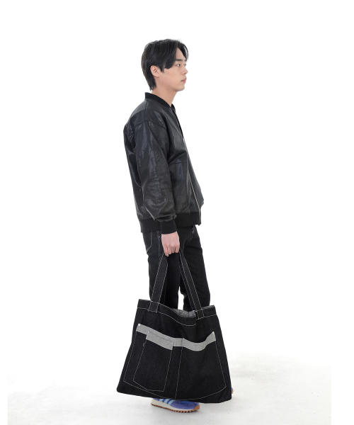 SAINTCREW(セントクルー)の「ウォーカー&ビルダーメガビックデニムショルダーバッグWBM-109ブラックWHS(エコバッグ/サブバッグ・メンズ・その他・フリー)」の10枚目の写真