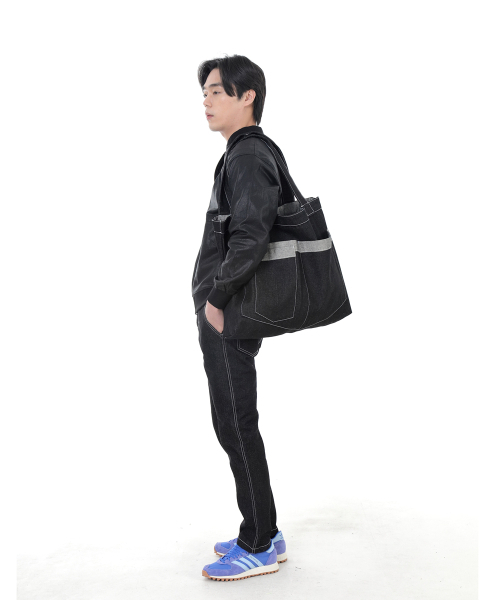 SAINTCREW(セントクルー)の「ウォーカー&ビルダーメガビックデニムショルダーバッグWBM-109ブラックWHS(エコバッグ/サブバッグ・メンズ・その他・フリー)」の11枚目の写真