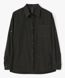 COFWI（コフウィー）の「ベルタチェックピグメントロールアップシャツチャコール（シャツ/ブラウス）」