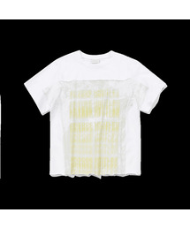 CUT PRINTING T-SHIRT_WHITE