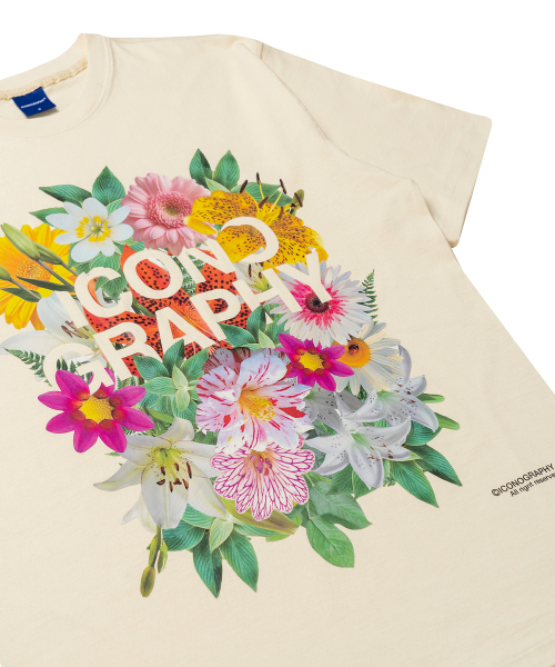 ICONOGRAPHY（アイコノグラフィー）の「SURREALISM MOVEMET FLOWER ICONO CR（Tシャツ/カットソー・レディース・アイボリー・SMALL/MEDIUM/LARGE）」の3枚目の写真