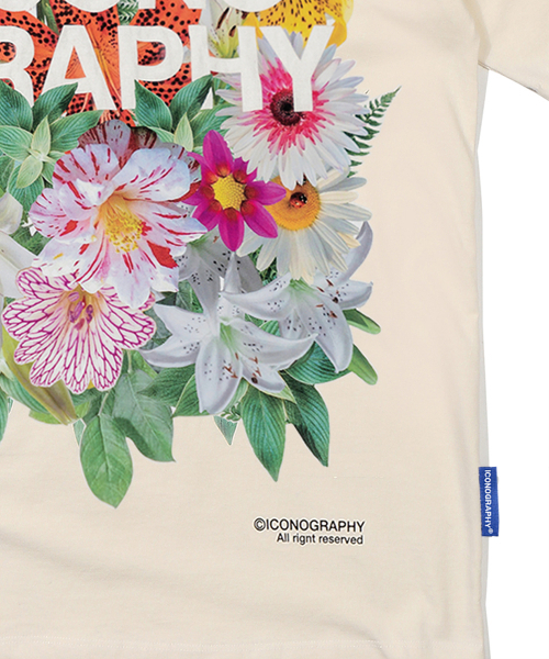 ICONOGRAPHY（アイコノグラフィー）の「SURREALISM MOVEMET FLOWER ICONO CR（Tシャツ/カットソー・レディース・アイボリー・SMALL/MEDIUM/LARGE）」の4枚目の写真