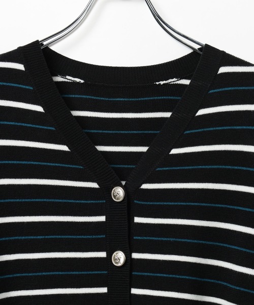 PAGEBOY（ページボーイ）の「マルチボーダーニットカーディガン（Tシャツ/カットソー・レディース・ブラック/オフホワイト/イエロー・FREE）」の17枚目の写真