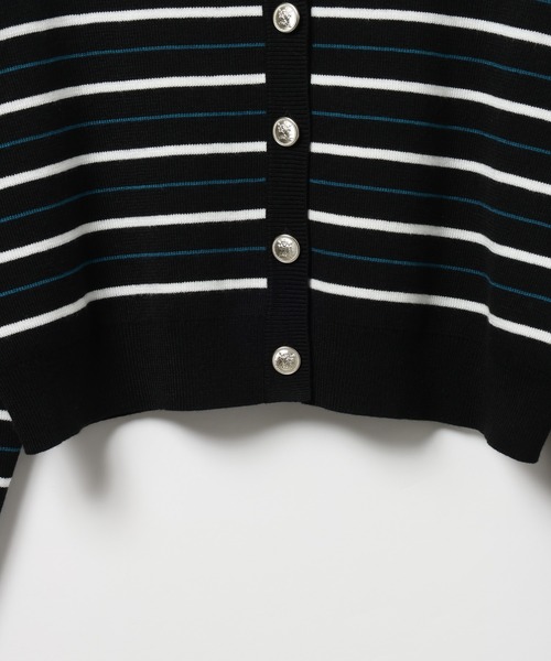 PAGEBOY（ページボーイ）の「マルチボーダーニットカーディガン（Tシャツ/カットソー・レディース・ブラック/オフホワイト/イエロー・FREE）」の15枚目の写真