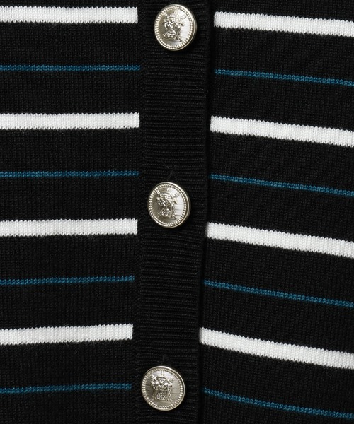 PAGEBOY（ページボーイ）の「マルチボーダーニットカーディガン（Tシャツ/カットソー・レディース・ブラック/オフホワイト/イエロー・FREE）」の11枚目の写真