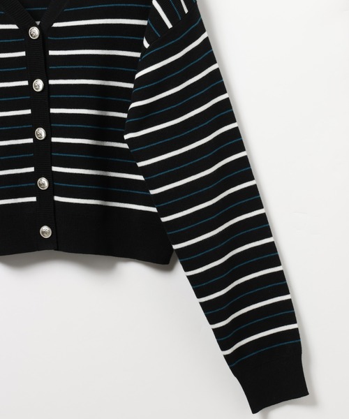 PAGEBOY（ページボーイ）の「マルチボーダーニットカーディガン（Tシャツ/カットソー・レディース・ブラック/オフホワイト/イエロー・FREE）」の14枚目の写真