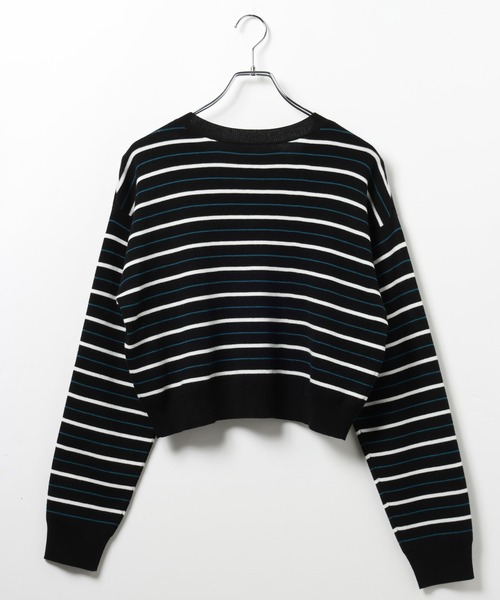 PAGEBOY（ページボーイ）の「マルチボーダーニットカーディガン（Tシャツ/カットソー・レディース・ブラック/オフホワイト/イエロー・FREE）」の12枚目の写真