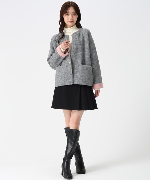 31 Sons de mode（トランテアン　ソン　ドゥ　モード）の「2025秋冬新作 配色ニットカーディガン（カーディガン/ボレロ・レディース・チャコールグレー/アイボリー/ネイビー・ﾌﾘ-）」の20枚目の写真