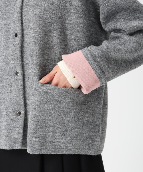 31 Sons de mode（トランテアン　ソン　ドゥ　モード）の「2025秋冬新作 配色ニットカーディガン（カーディガン/ボレロ・レディース・チャコールグレー/アイボリー/ネイビー・ﾌﾘ-）」の18枚目の写真