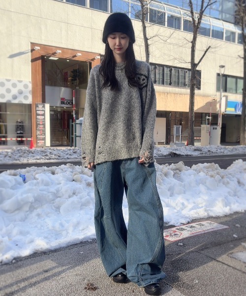 MICALLE MICALLE（ミカーレミカーレ）マイルダメージニット（ニット