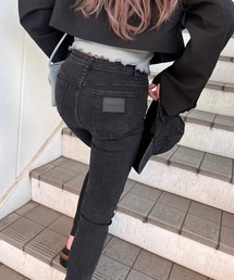 merrylatte | ウォッシュヘムストレッチスキニーデニムPT【Primaras】(デニムパンツ)