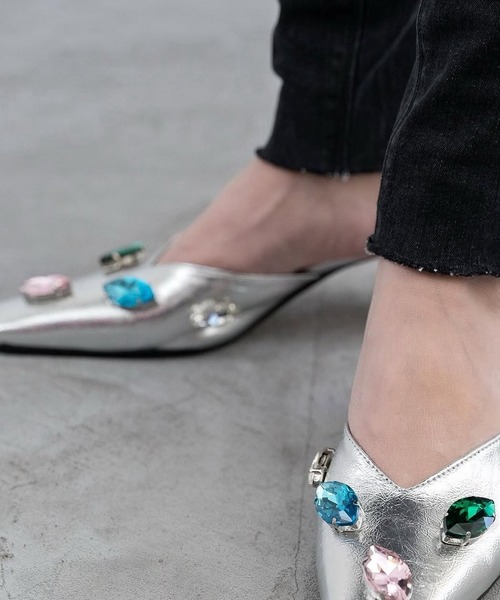 merrylatte（メリーラテ）の「ウォッシュヘムストレッチスキニーデニムPT【Primaras】（デニムパンツ・レディース・ブラック・L/M/S）」の9枚目の写真