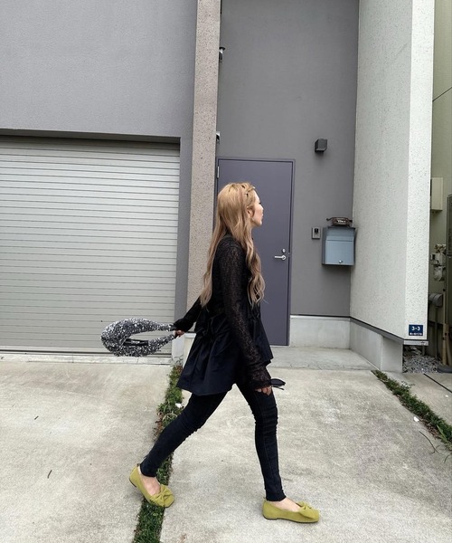 merrylatte（メリーラテ）の「ウォッシュヘムストレッチスキニーデニムPT【Primaras】（デニムパンツ・レディース・ブラック・L/M/S）」の22枚目の写真