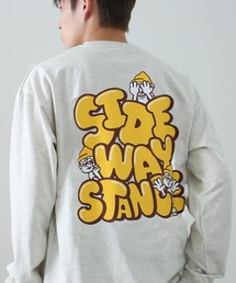 【SIDEWAYSTANCE】長袖キャラロゴプリントTシャツ