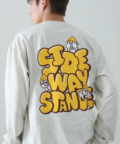 セール】【SIDEWAYSTANCE】長袖キャラロゴプリントTシャツ（Tシャツ