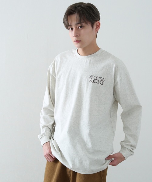 En serio TOKYO（エンソリオトーキョー）の「【SIDEWAYSTANCE】長袖キャラロゴプリントTシャツ（Tシャツ/カットソー・メンズ・ブルー系その他/ホワイト系その他/イエロー系その他/カーキ/ブラック系その他/グレー・MEDIUM/LARGE/SMALL/X-LARGE）」の7枚目の写真