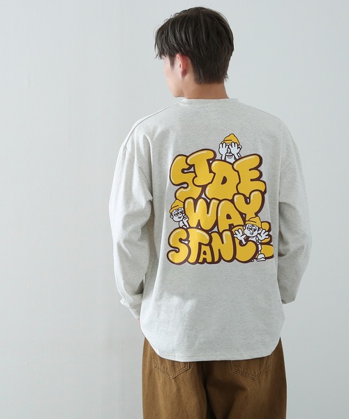En serio TOKYO（エンソリオトーキョー）の「【SIDEWAYSTANCE】長袖キャラロゴプリントTシャツ（Tシャツ/カットソー・メンズ・ブルー系その他/ホワイト系その他/イエロー系その他/カーキ/ブラック系その他/グレー・MEDIUM/LARGE/SMALL/X-LARGE）」の8枚目の写真