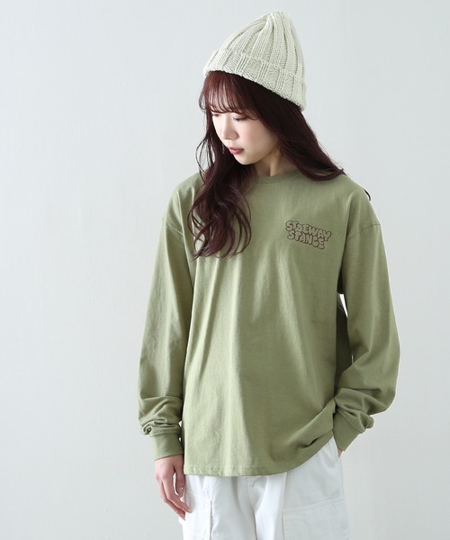 En serio TOKYO（エンソリオトーキョー）の「【SIDEWAYSTANCE】長袖キャラロゴプリントTシャツ（Tシャツ/カットソー・メンズ・ブルー系その他/ホワイト系その他/イエロー系その他/カーキ/ブラック系その他/グレー・MEDIUM/LARGE/SMALL/X-LARGE）」の10枚目の写真