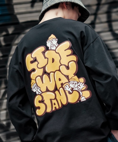 En serio TOKYO（エンソリオトーキョー）の「【SIDEWAYSTANCE】長袖キャラロゴプリントTシャツ（Tシャツ/カットソー・メンズ・ブルー系その他/ホワイト系その他/イエロー系その他/カーキ/ブラック系その他/グレー・MEDIUM/LARGE/SMALL/X-LARGE）」の13枚目の写真